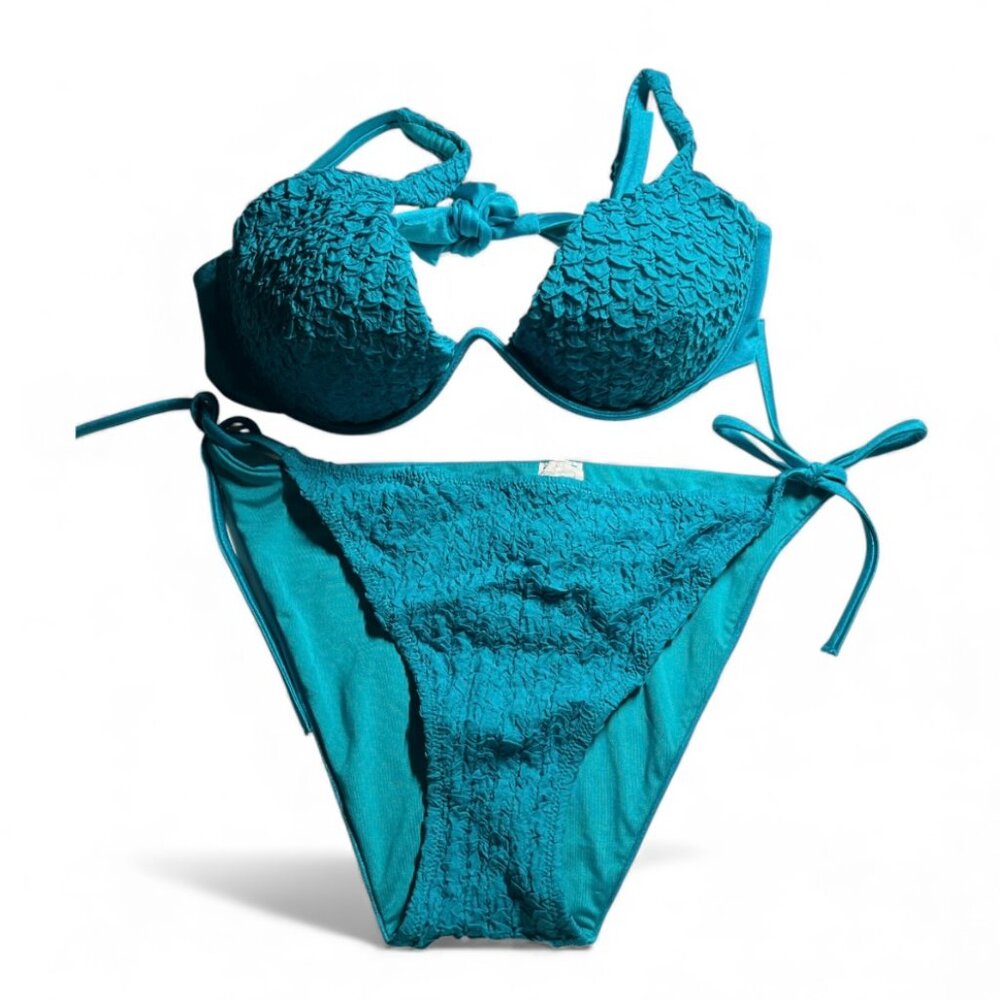 Calzedonia Turquoise Bikini Set – Underwire Top – Medium Size